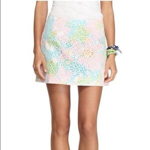 Lilly Pulitzer Tate Floral Sailsbury Short Skirt Resort Lace Summer Vacation
